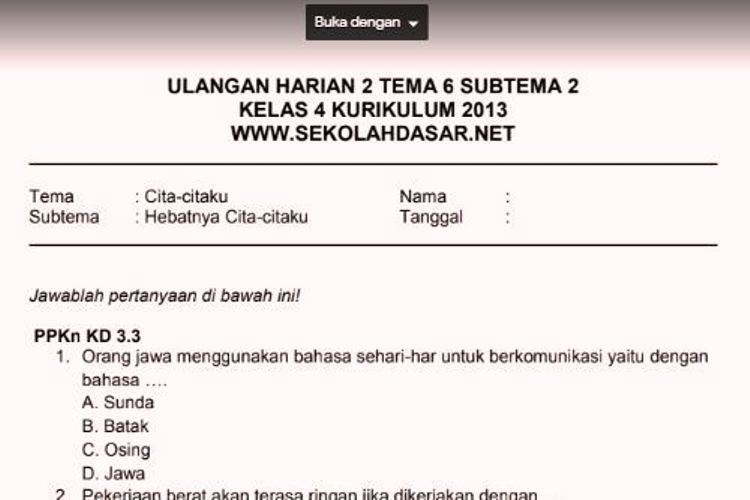 5 Cara Analisis Soal Ulangan Harian Kurikulum 2013 SD Kelas 4 yang Ternyata Jarang Diketahui Guru 5 Cara Analisis Soal Ulangan Harian Kurikulum 2013 SD Kelas 4 yang Ternyata Jarang Diketahui Guru