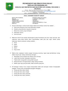 Soal Budaya Melayu Riau Kelas X SMK PDF