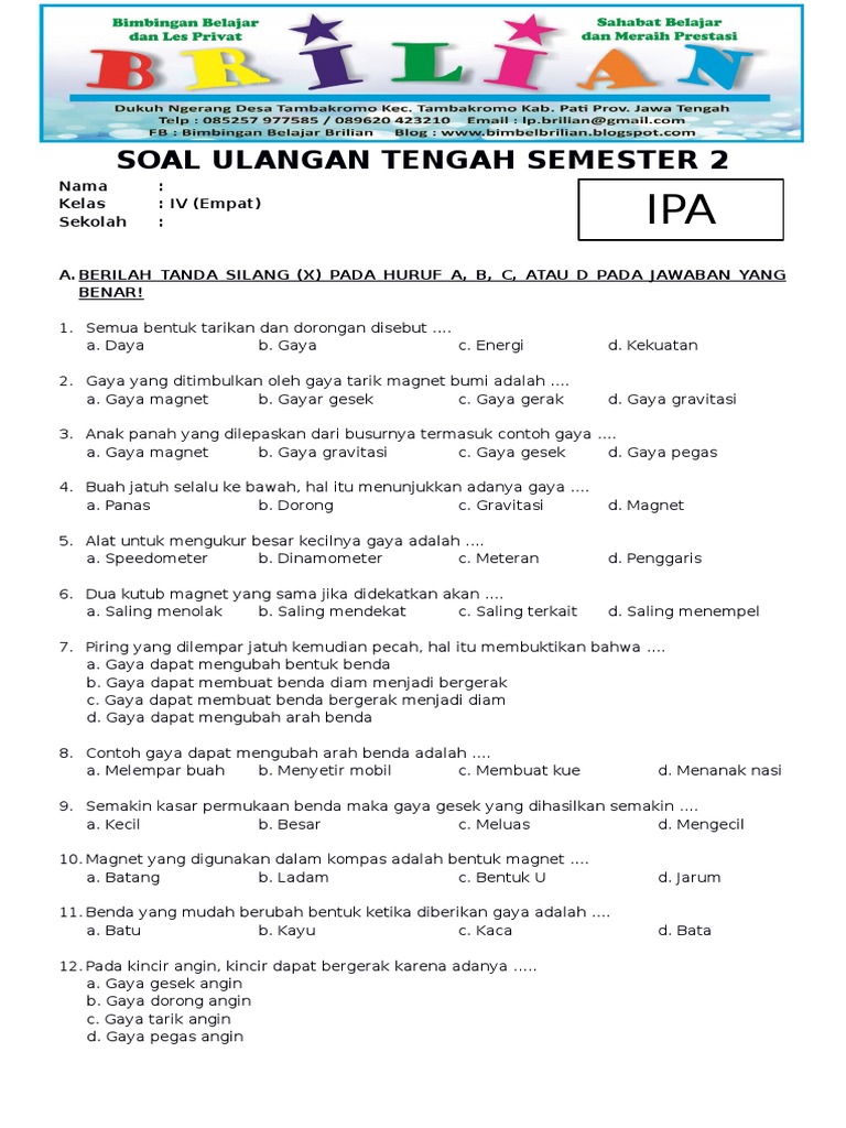 Soal Ipa Kelas 4 Dan Kunci Jawaban - Piffle me Soal Ipa Kelas 4 Dan Kunci Jawaban - Piffle me