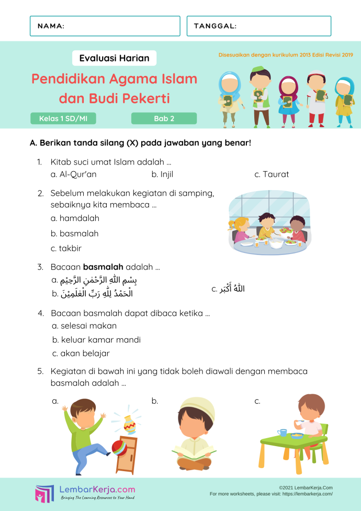 5 Contoh Soal PAI Kelas 1 Semester 2 yang Wajib Tahu Orang Tua Sebelum Ujian 5 Contoh Soal PAI Kelas 1 Semester 2 yang Wajib Tahu Orang Tua Sebelum Ujian