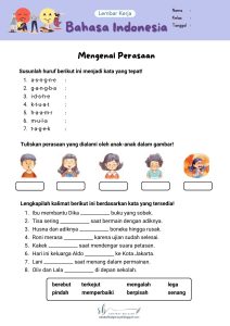 Lkpd bahasa indonesia mengenal perasaan Artofit