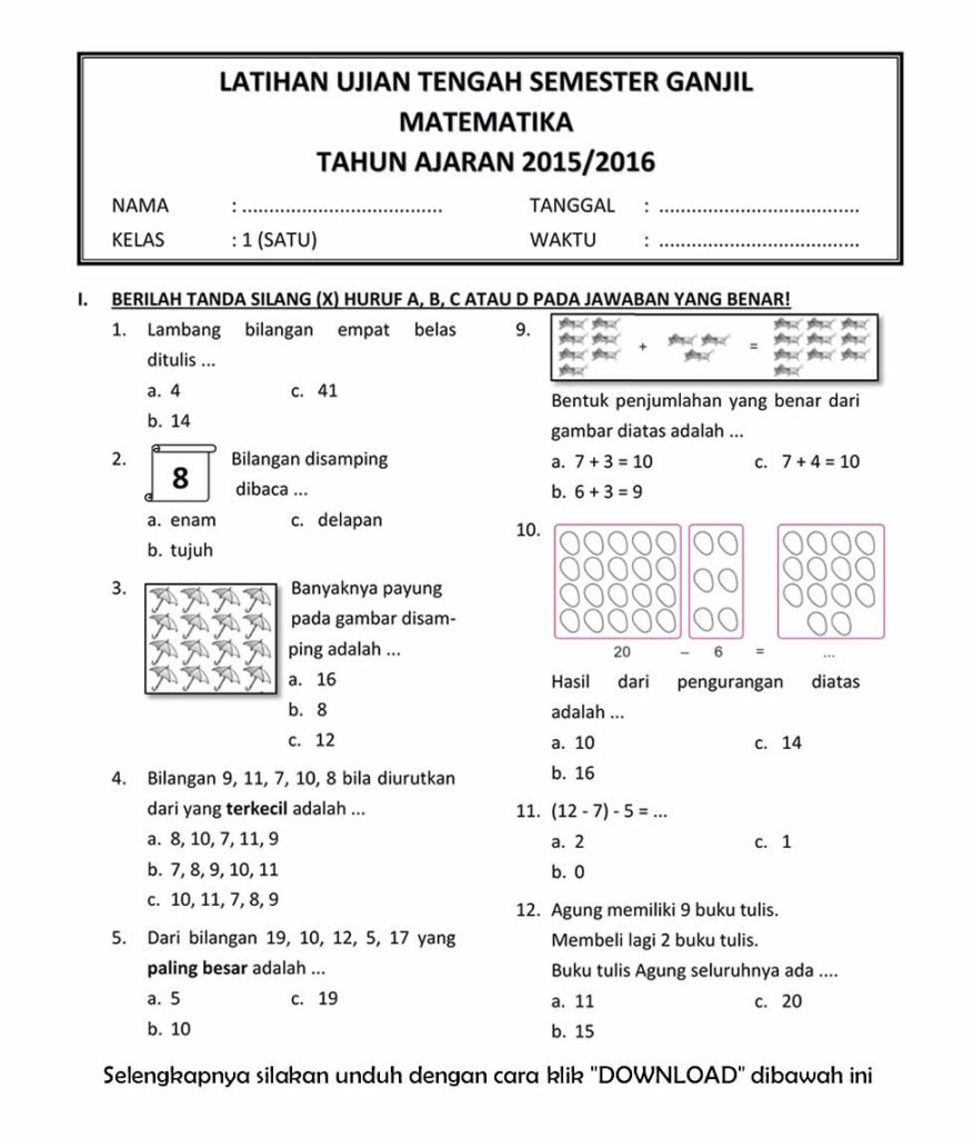 5 Soal Matematika Kelas 2 Semester 2 Tematik Ternyata Bisa Bikin Anak Pintar Hitung Cepat 5 Soal Matematika Kelas 2 Semester 2 Tematik Ternyata Bisa Bikin Anak Pintar Hitung Cepat