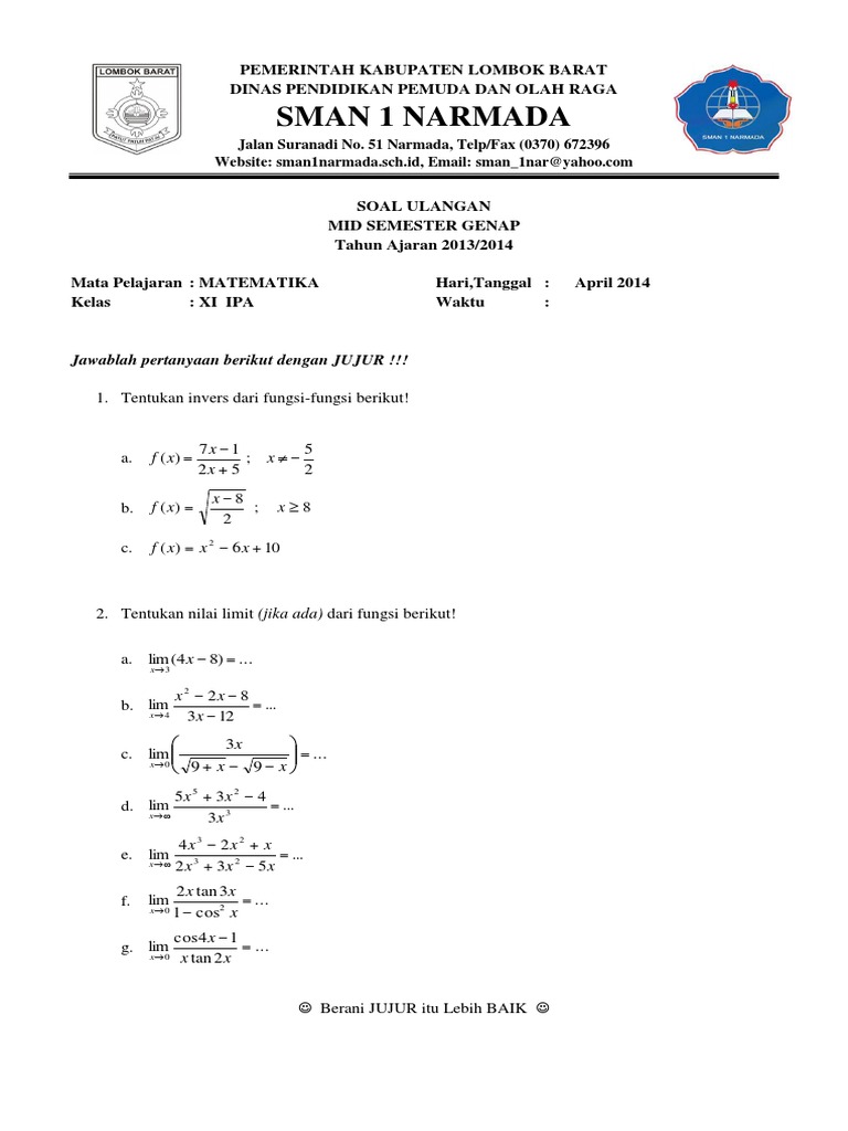 7 Fakta Mengejutkan Soal Matematika Kelas 11 Semester 2 yang Wajib Kamu Tahu Sebelum Asesmen