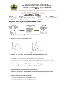 Soal Biologi Kelas XII Semester Gasal PDF