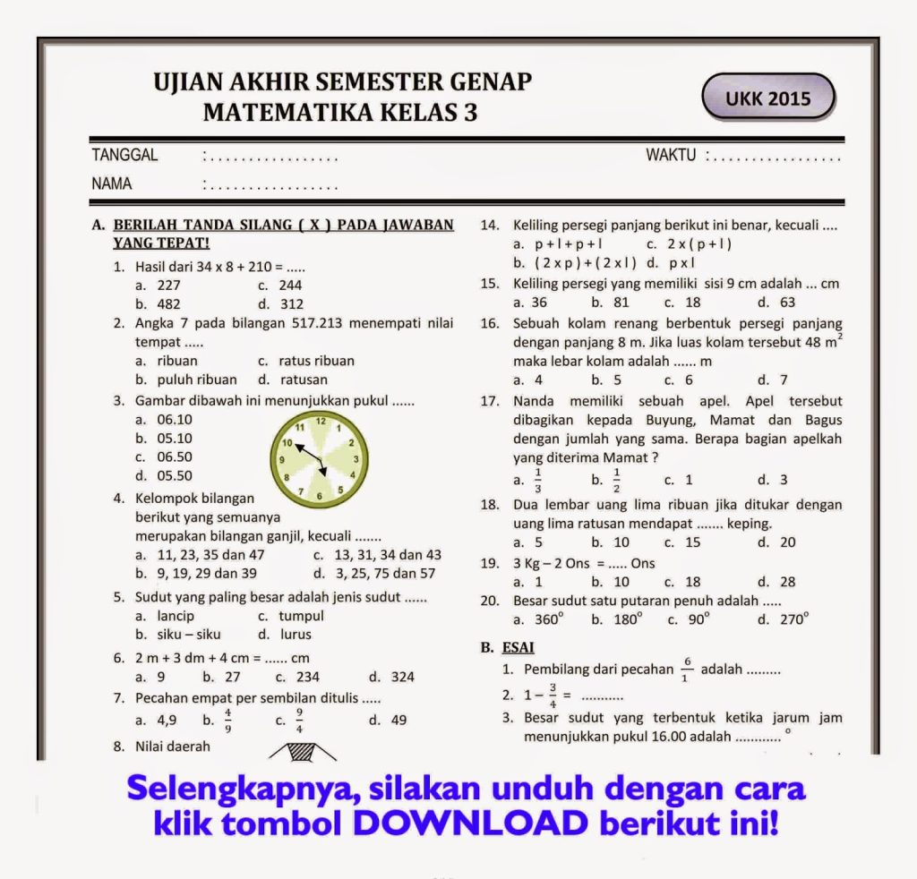 Akhirnya Terungkap! 3 Fakta Penting Soal UTS Kelas 2 Semester 2 2021 PDF di Modul Bimbel Brilian Akhirnya Terungkap! 3 Fakta Penting Soal UTS Kelas 2 Semester 2 2021 PDF di Modul Bimbel Brilian