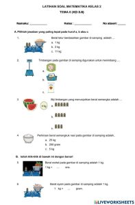 Worksheet Matematika Kelas 2 Tema 6 Indonesian chemistry worksheet