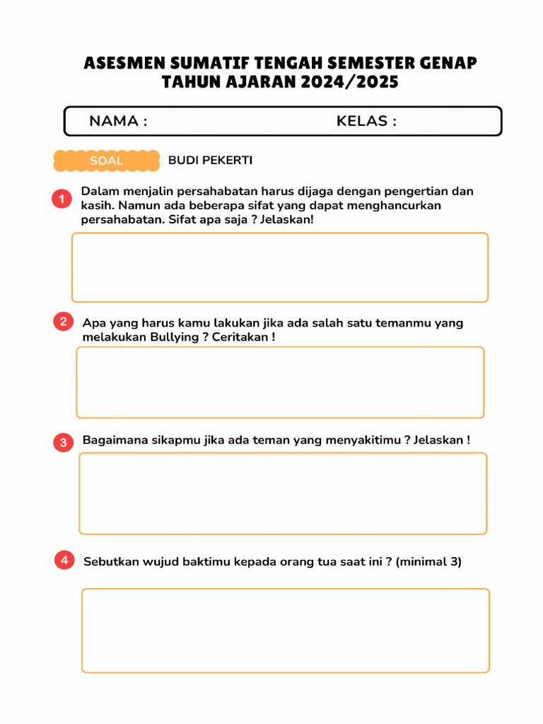 Download 10 Contoh Soal Budi Pekerti Kelas 5 Semester 2 Ternyata Begini Isinya