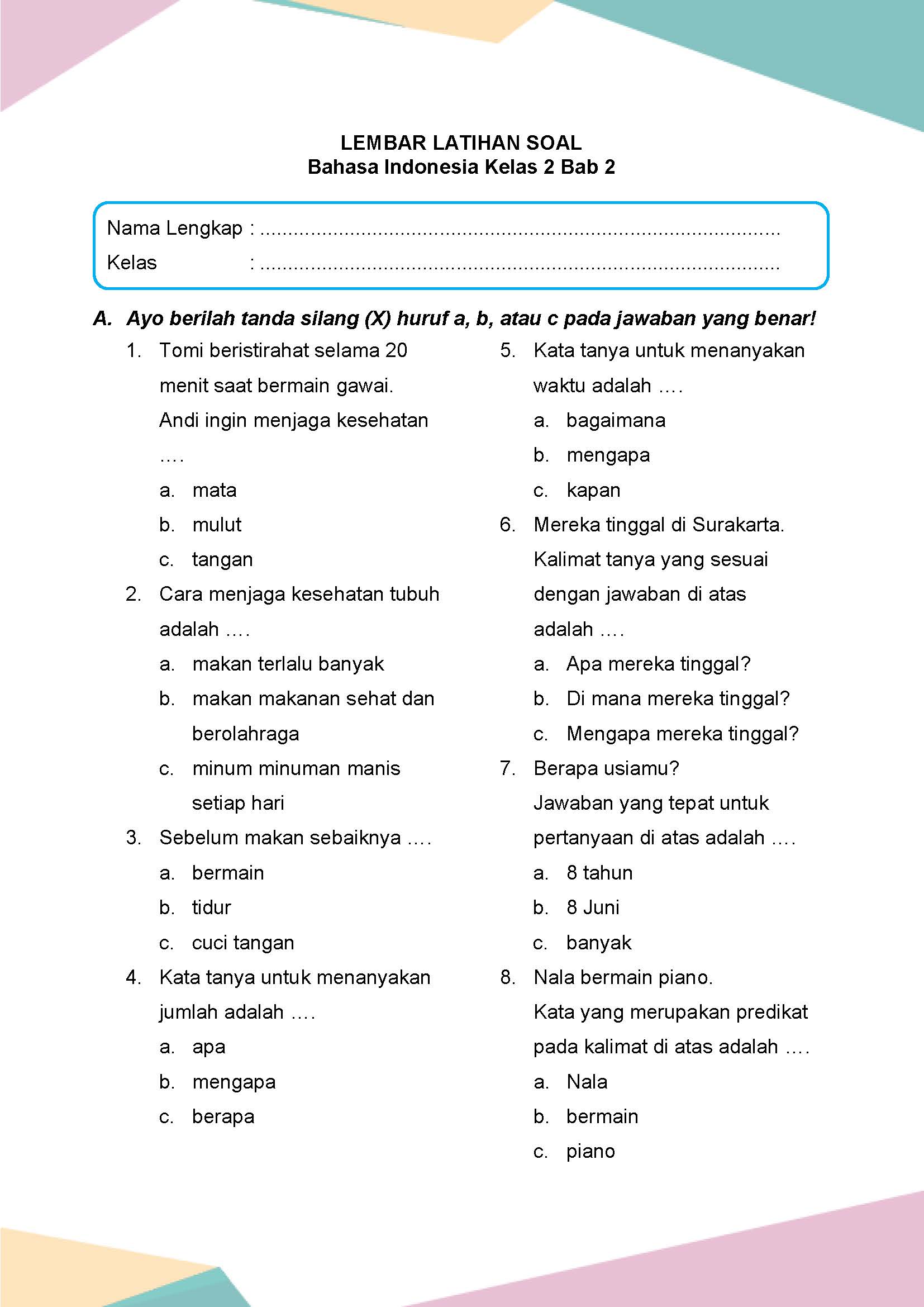Kuasai Contoh Soal Tematik Bahasa Indonesia Kelas 2 Semester 1 dengan 5 Tips Praktis