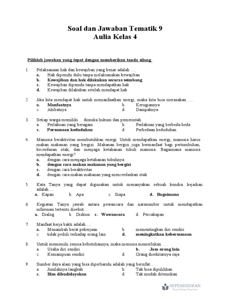 Terbukti! 7 contoh soal tematik 9 sub tema 1 kelas 4sd yang Bikin Anak Paham Cepat Terbukti! 7 contoh soal tematik 9 sub tema 1 kelas 4sd yang Bikin Anak Paham Cepat