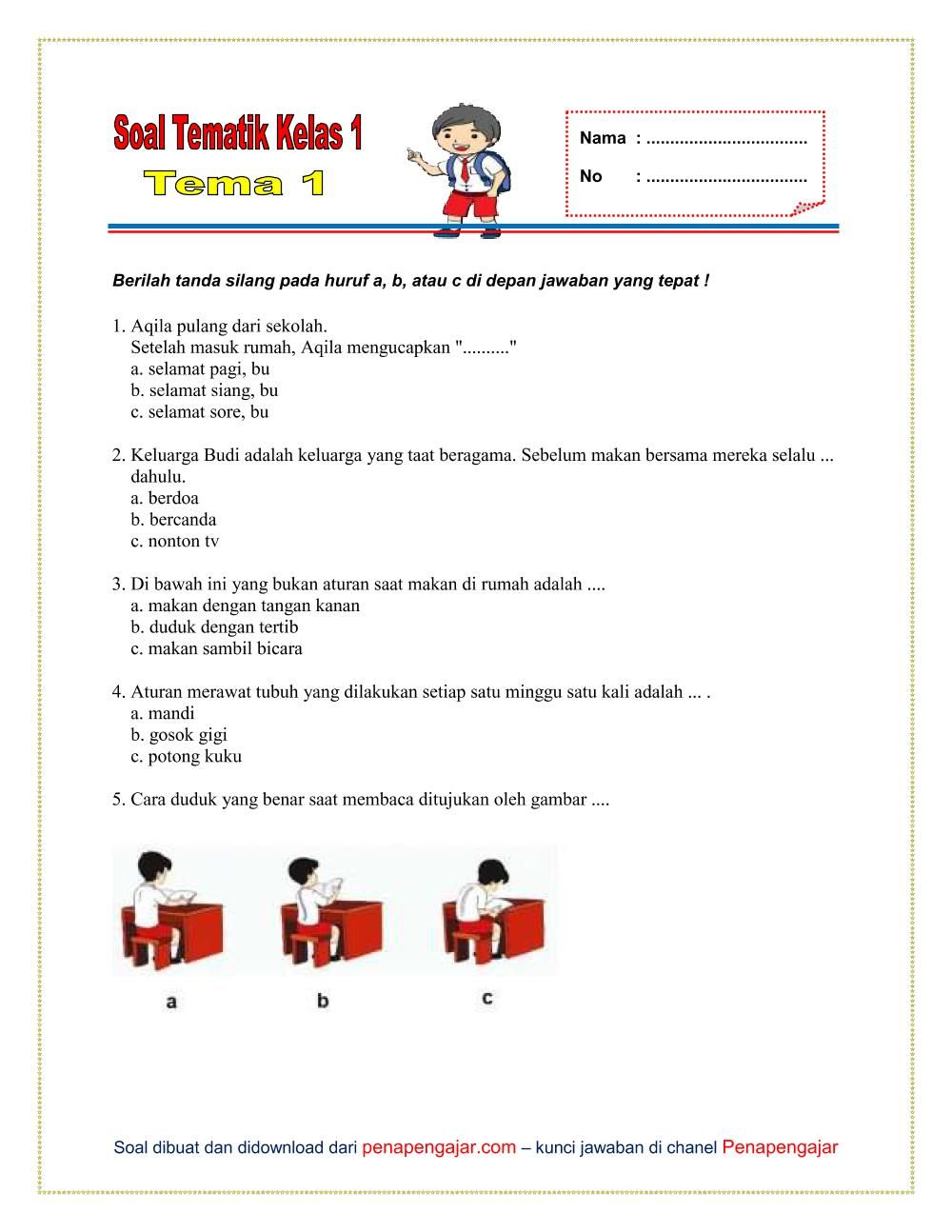 Ternyata Ini Contoh Soal Tematik K13 Kelas 1 Semester 2 PDF yang Sering Muncul di Ujian