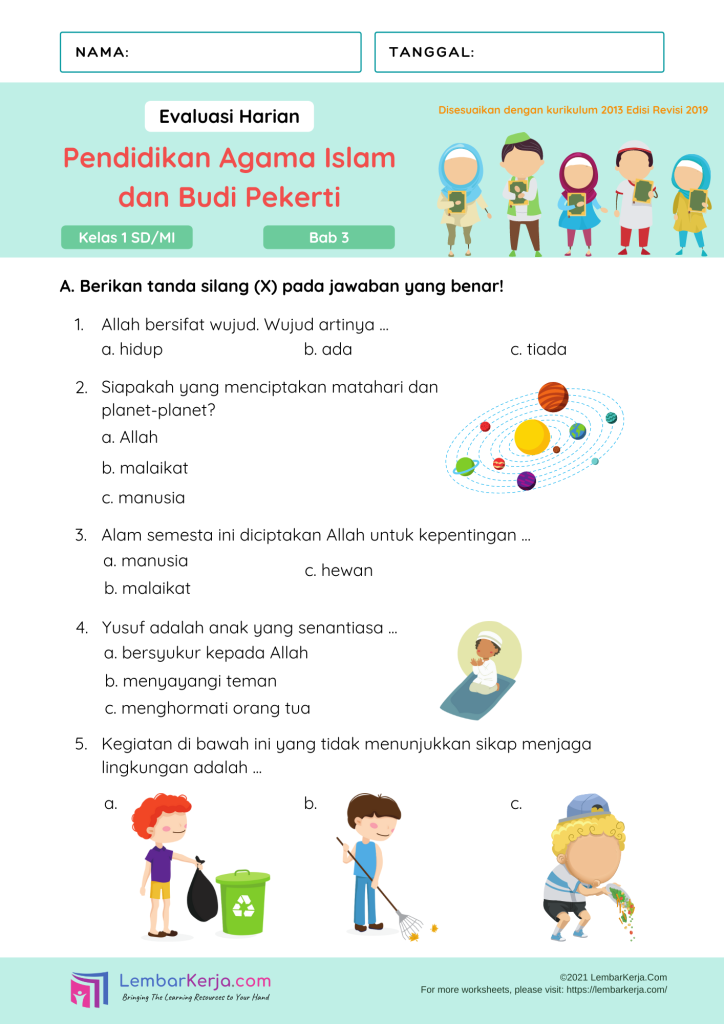 contoh soal kelas 3 pai semester 2 melafalkan al-qur’an contoh soal kelas 3 pai semester 2 melafalkan al-qur’an