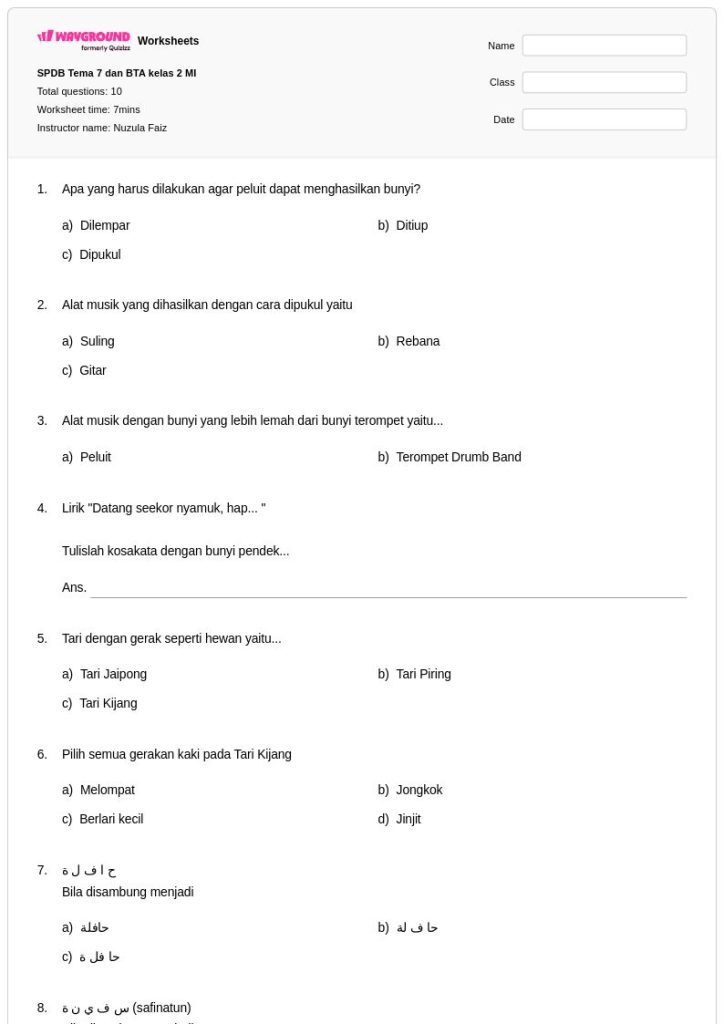 contoh soal bta kelas 2 mi semster 2 kurikulum 2013 contoh soal bta kelas 2 mi semster 2 kurikulum 2013